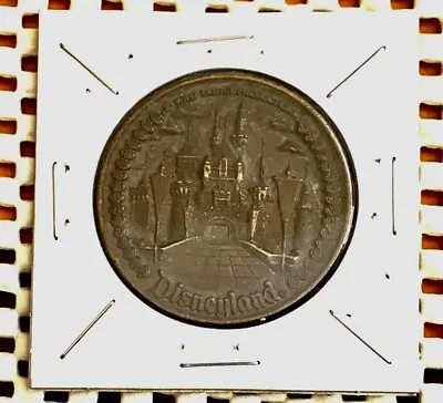 Vintage 1970's Disneyland Bronze Coin Token Medallion Cinderella Castle- 5 Lands • $39.95