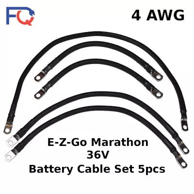 4 AWG Gauge E-Z-Go Marathon 36V 1986-1994 Golf Cart Battery Cable 5pcs Set • $34.90