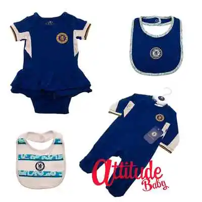 Baby Chelsea FC Sleepsuits/ Tutus/ Bibs - Official Licensed Football Merchandise • £12.99