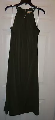 MICHAEL KORS GEORGEOUS HALTER DRESS IVY GREEN  Size MEDIUM EUC • $18.50