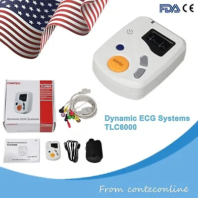 TLC6000 Dynamic 12 Channel ECG/EKG Holter Recorder Systems Monitor Software • $499