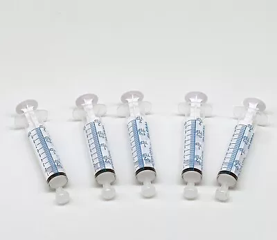 10cc ULTRA-FLO ORAL Syringes 10ml Non-Sterile Syringe/W-CAP  -2 Teaspoon -5 Pack • $6.99