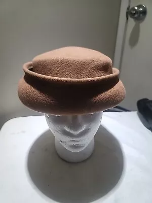 Vintage Amanda Smith Brown Bowler Hat 100 % Wool Made In Italy • $20