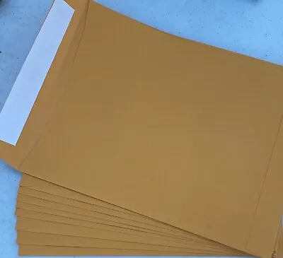 10 Kraft 9 X 12 Catalog Mailing Envelopes Brown Self Seal Mailers  9”x12  Manila • $10