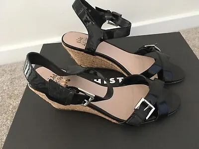 MISS KG Size 5 Leather Wedge Sandals • £19.99