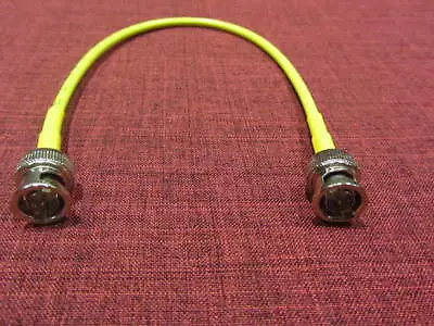 Belden 1855A HD-SDI Mini RG59 Video Cable BNC Male To Male Yellow 1 Ft. • $14.55