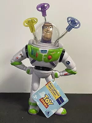 Disney Store Toy Story Buzz Lightyear 8  Figure Light Up Chaser Spinner LED • $14.99