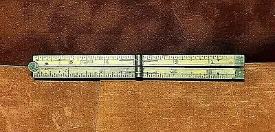 Vintage No. 69 Small Brass & Wood Folding 12  Ruler ~ • $10.45