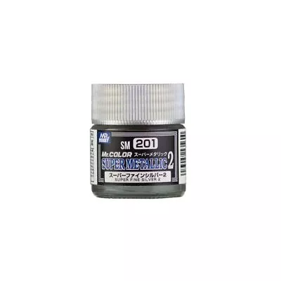 Mr. Hobby Mr. Colour - SM-201 - Super Fine Silver Super Metallic II 10ml Paint • £3.99