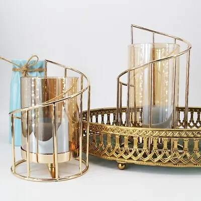 £8.99 • Buy 20cm Vintage Glass Tea Light Candle Candlestick Holder Votive Wedding Home Decor