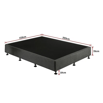 $516.37 • Buy Palermo Queen Ensemble Bed Base Platinum Graphite Linen Fabric