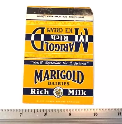 Matchbook Marigold Dairies Rich Milk Ice Cream You'll Appreciate The Difference • $5.99