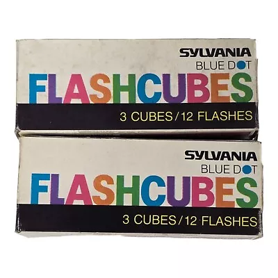 Vtg Lot Of 2 Sylvania Blue Dot Flash Cubes Camera Gear Retro Photography NOS • $10.15