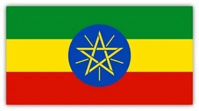 Ethiopia Flag Patriotic Sticker Decal Hard Helmet For Laptop Wall Car • £4.64