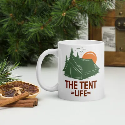 £18.66 • Buy 11 Oz Tent Life Camping And Outdoors White Glossy Mug