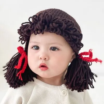 Baby Cabbage Patch Wig Doll Beanie Hat Photo Prop For Girl Size Newborn - Adult • $14.95