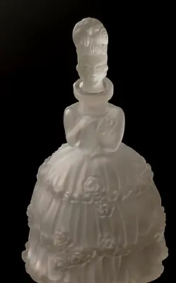 Vintage Figural VICTORIAN LADY Czech Bohemian Weal Glass Perfume Bottle -#1583 • $65.99