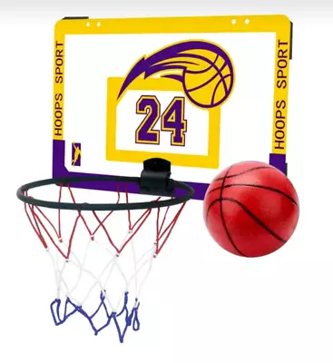 Kobe Bryant Lakers Indoor / Outdoor Mini Basketball Hoop 3 Balls & Air Pump • $17.99