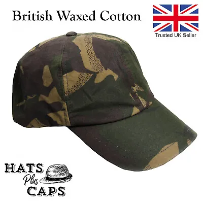 Wax Baseball Cap British Waxed Cotton Navy Olive Fishing Shooting Waterproof Hat • £13.99