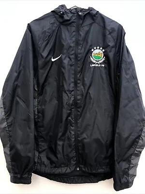 LINFIELD NIKE Football Jacket Black Full Zip Training Rain Coat Mens Medium M • £29.95