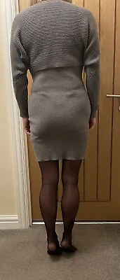 £6 • Buy Asos Grey Jumper Dress Size Small 