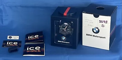 BMW Motorsport Navy Blue Red Ice Watch Used Boxed • $60.61