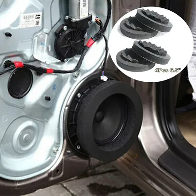  4x 6.5  Car Door Speaker Bass Ring Foam Woofer Noise Sound Pad Auto Accessories • $23.71