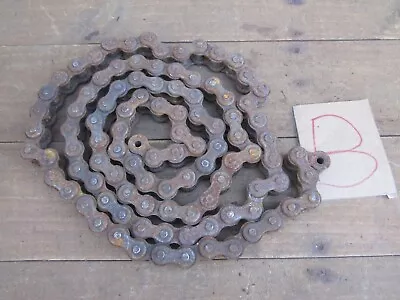 VINTAGE RUSTY DIAMOND # 80 ROLLER CHAIN 8' Steampunk Wall Art (parts/fix) (B) • $30