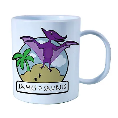 £10.99 • Buy Personalised Pterodactyl Plastic Mug Children's Birthday Gift Juice Cup Any Name