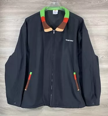 Burger King Jacket 3XL XXXL Black Manager Employee Replacement Full Zip Food • $34.99