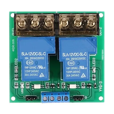2-Channel 30A Relay Board Module 12V Two Circuits SPDT DC 30V AC 250V • $8.95