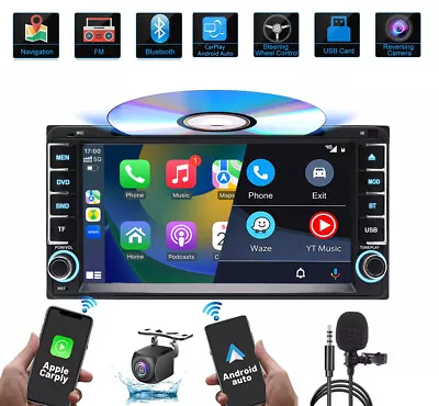 7  Car Stereo Radio CD DVD Player CarPlay GPS For Toyota RAV4 4Runner Echo Camry • $124.90