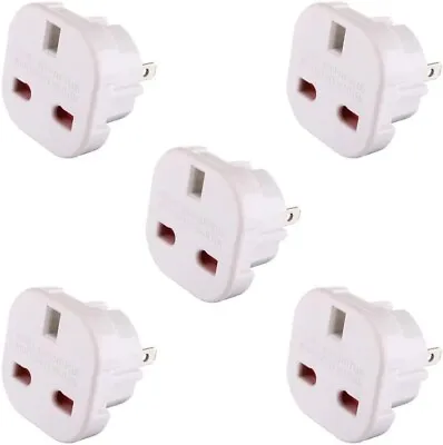 5 X UK To US Travel Adaptor Plug Suitable For Thailand USA Canada Mexico • £8.39