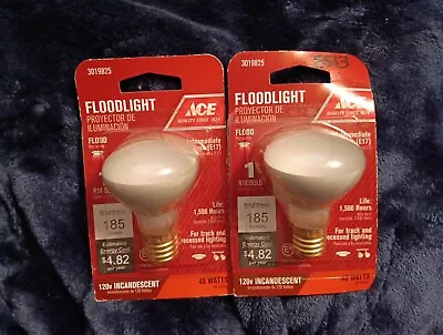 2 ACE 40w 120v Flood Light Bulb Intermediate Base R14 3019825 • $8