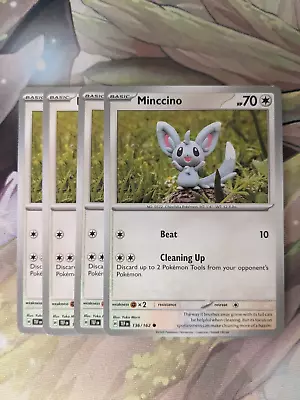 4x Minccino 136/162 - Temporal Forces - Pokémon TCG - Common Non-Holo - NM • $1.99