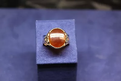 10k Yellow Gold Men’s Carnelian Ring.  Size 11 • $400