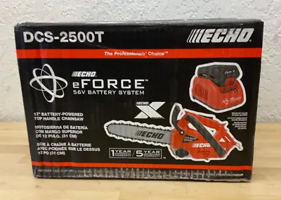 ECHO EForce 56V Li-Ion 12  Top Handle Chainsaw W/ Batt & Charger DCS-2500T • $340