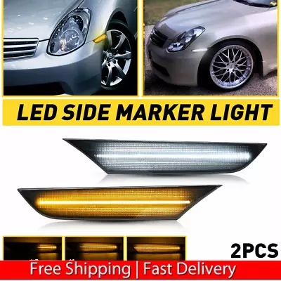 For 03-06 Infiniti G35 Sedan Sequential Switchback LED Side Marker Light DRL US • $30.99