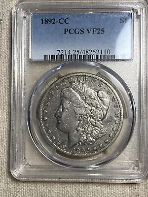 1892-CC Carson City PCGS VF25 Morgan Silver Dollar Key Date $1 Coin • $474.95