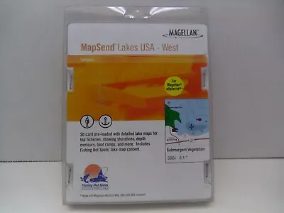 Magellan MapSend Lakes U.S.A. West Maps Pre-loaded SD Card EXplorist 400 500 600 • $10.99