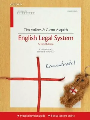£2.63 • Buy English Legal System Concentrate: Law Revision And Study Guide By Tim Vollans,