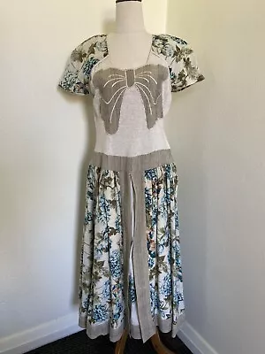 SALLY BROWNE | Vintage Dress | 12| Floral Cottagecore Prairie 60’s 70’s • $75