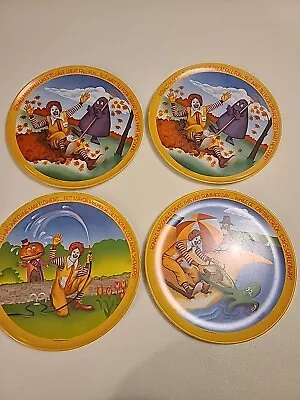 Vintage McDonald’s 1977 Melamine Collector Plates  Lot Of 4 (3 Different Designs • $14.49