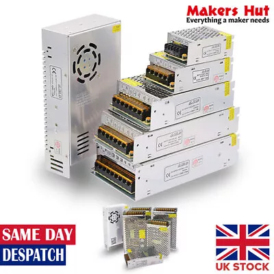 Regulated Switching Power Supply DC 3.3V 5V 9V 12V 18V 24V 36V 48V Universal PSU • £71.49