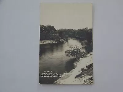 Gaylord Michigan MI RPPC Real Photo Branch Of The Au Sable River Vineland NJ • $3.95