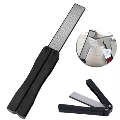 Knife Sharpener Double Sided Pocket Foldable Diamond Sharpening Stone Kitchen • $9.29