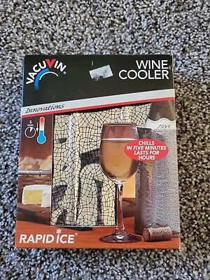 $11 • Buy VACU VIN Rapid Ice Wine Drink Cooler, Wine Chiller Silver Crackle, 5 Min Chill