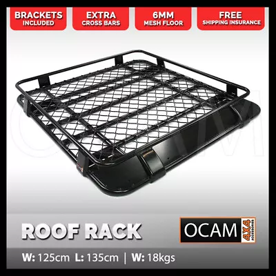 OCAM Aluminium Roof Rack Cage For Nissan Navara D22 Dual Cab Alloy Basket • $549