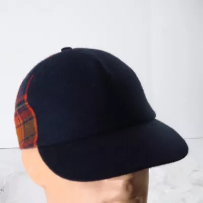 Target Blue Red Plaid Wool Blend Snapback Retro Vibe Hat Cap Winter Warmth Outdo • $18