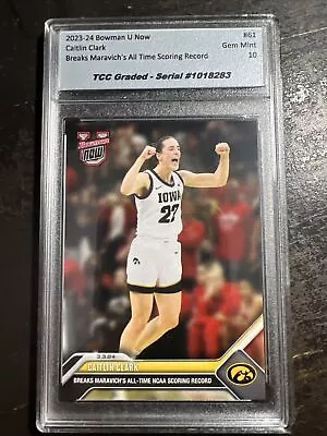 2023-24 Bowman U Now Caitlin Breaks Maravich Scoring Record TCC Gem Mint 10 • $30